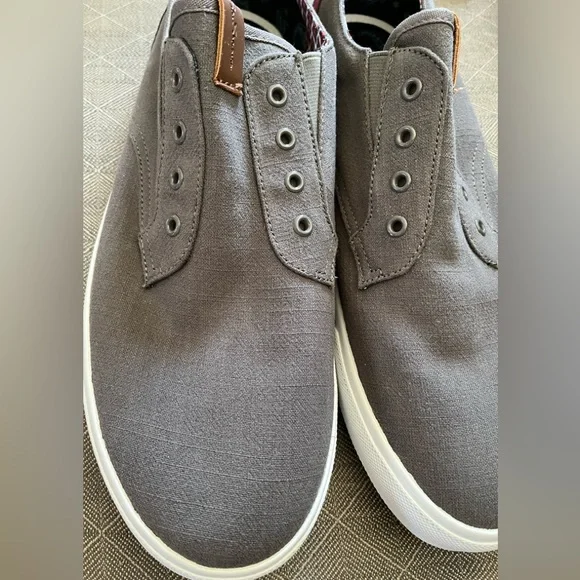NWT The Original Ben Sherman gray canvas boat shoes, size 13 - Picture 6 of 6
